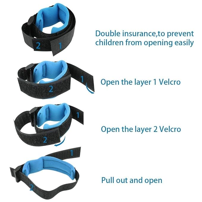 Anti Lost Wrist Link With Lock And Key For Baby Safety