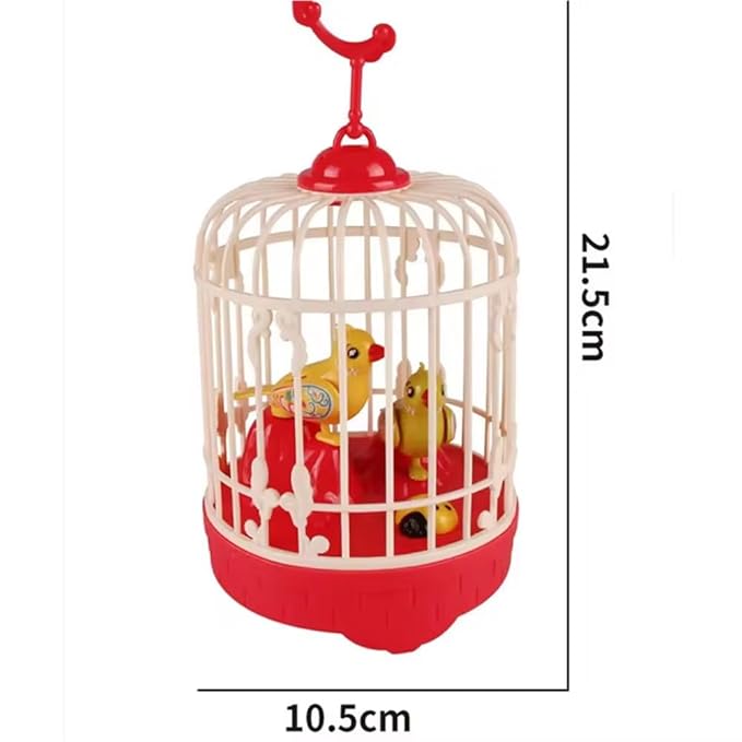 Lovely Talking Bird Cage for Kids with Light and Music