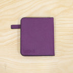 Compact Pu Leather Bifold Wallet With Coin Zip Card Slots And Id Window (1 Pc)